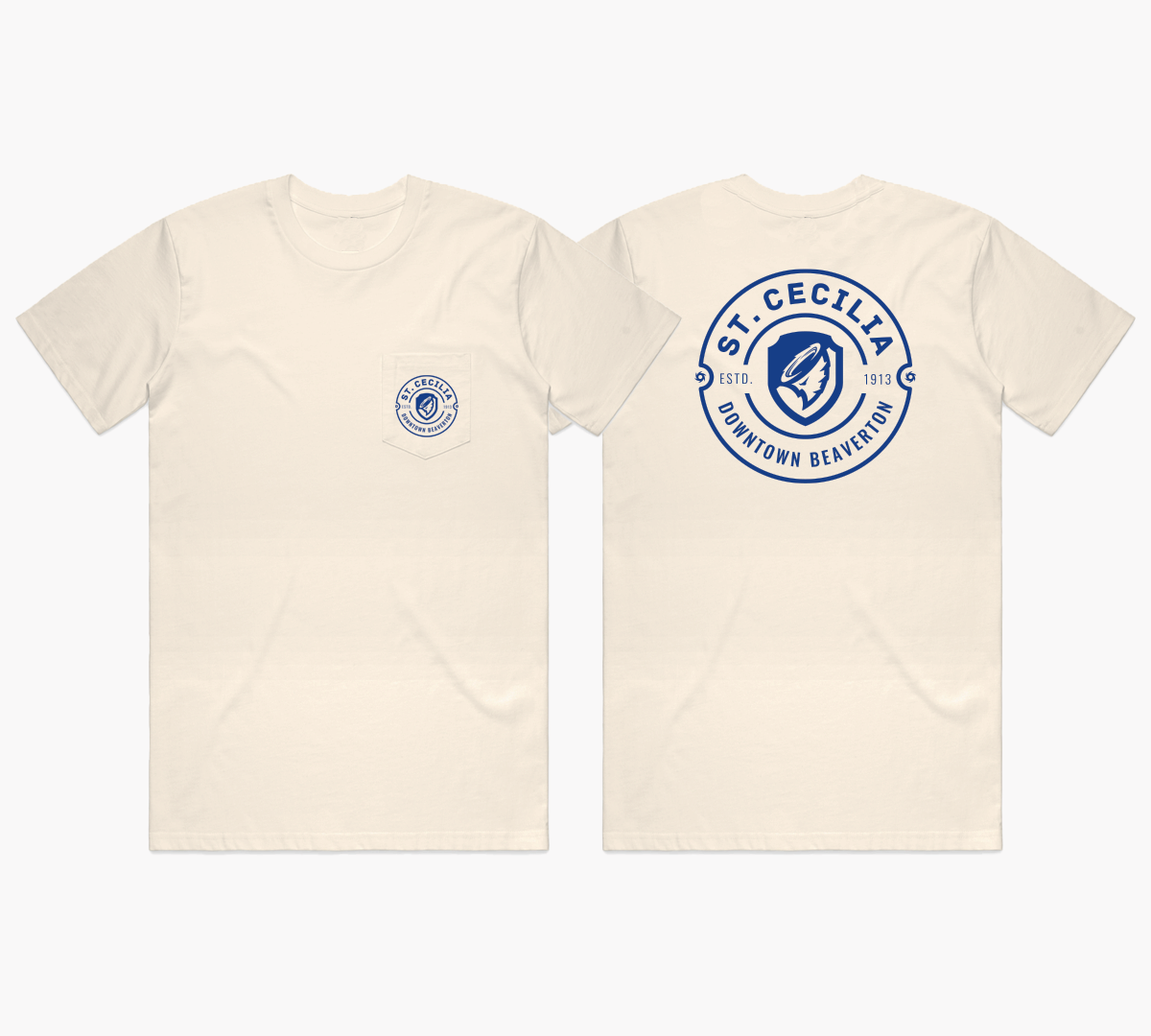 Circular Badge Pocket Tee - Adult Unisex
