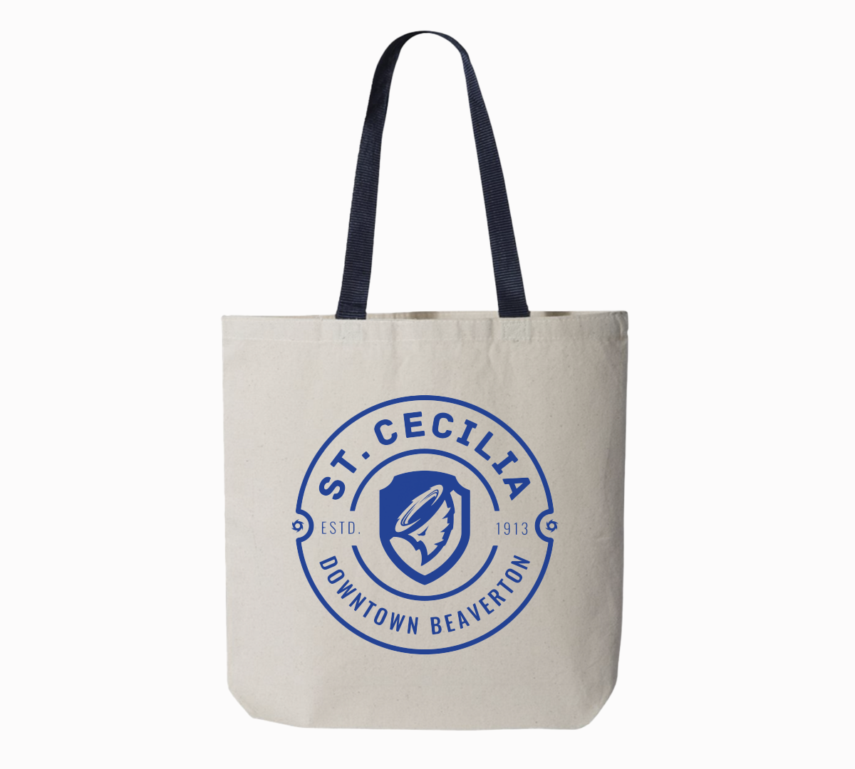 Circular Badge Canvas Tote